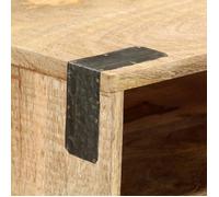 Brun Table console - CLARENCE - Meuble couloir - 115x30x76 cm - Bois de manguier massif brut CC334