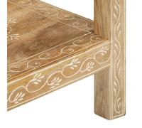 Brun Table console - CLARENCE - Meuble couloir - 80x35x74 cm - Bois de manguier massif CC365