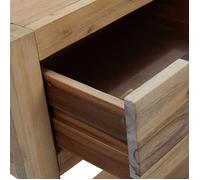 Brun Table console - CLARENCE - Meuble couloir - 82x33x73 cm - Bois d'acacia massif CC305