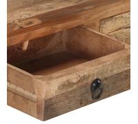 Brun Table console - CLARENCE - Meuble couloir - 90,5x30x75 cm - Bois d'acacia et de récupération CC366