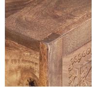 Brun Table console - CLARENCE - Meuble couloir - 90x30x75 cm - Bois de manguier massif CC354