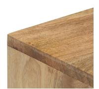 Brun Table console - CLARENCE - Meuble couloir - 90x45x75 cm - bois de manguier massif CC350