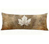 Brun Taie Oreiller 40x120 cm Rétro Housse Traversin 120 x 40 cm Set de 1 Coussin Grossesse, Douce et Confortable avec Fermeture éclair Invisible Oreiller de Corps pour Canapé Lit Coussin Long J0-1028