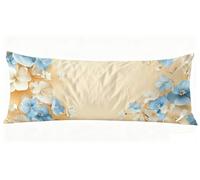 Brun Taie Oreiller 40x140 cm Fleur Housse Traversin 140 x 40 cm Set de 1 Coussin Grossesse, Douce et Confortable avec Fermeture éclair Invisible Oreiller de Corps pour Canapé Lit Coussin Long J0-116