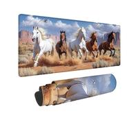 Brun Tapis de Souris XXL 800 x 300 mm, Tapis Souris Cheval sous Main Bureau avec 3MM Bords Cousus, Imperméable Mouse Pad Base en Caoutchouc Antidérapant Surface pour Gamer, PC, Cadeau -hjw2601TC