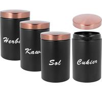 Brunbeste Lot de 4 récipients de cuisine Sucre Sel Café Thé 50442