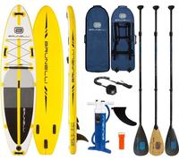 BRUNELLI 10.8 Premium SUP Surf-Board Stand Up Paddle ISUP Carbon-Paddel 325cm - Groesse : Board+Carbon Bambus+Leash