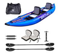Brunelli 2 Personnes Kayak SET Gonflable Drop-Stitch Canoë Kayak Tour Pagaie