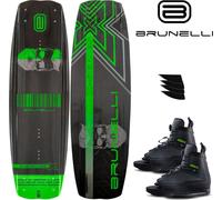 BRUNELLI CARBONE SET Wakeboard 138 cm avec fixation de wakeboard JOBE MAZE