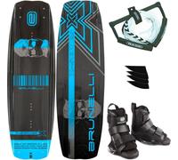 BRUNELLI CARBONE Wakeboard Package 138 cm Wake Binding Fixation de wakeboard - Taille : S-M (38-42)