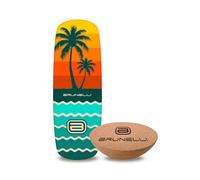 Brunelli Planche d'équilibre en bois - Planche d'équilibre avec hémisphère - Entraînement de base - Fitness - Entraînement de stabilité - Pour débutants et confirmés (pilule 86 cm + hémisphère)