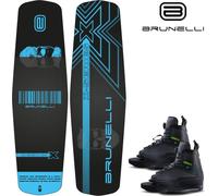BRUNELLI Wood Flex Pro Cablepark Wakeboard SET 136cm Jobe Maze Fixation Grindbase