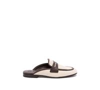Brunello Cucinelli - Mules en raphia techno - Femme - Chaussures - Beige - Taille: 40 EU