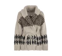Brunello Cucinelli - Opera Prince of Wales Crochet Cardigan - Femme - Pulls - Beige - Taille: 40 FR
