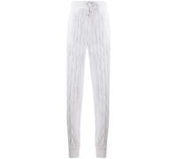 Brunello Cucinelli - Pantalon en maille torsadée - Femme - Pantalons - Blanc - Taille: 40 FR