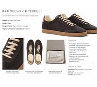 Brunello Cucinelli Sneaker En Cuir Velours Chaussures De Sport Ovp 45