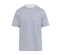 Brunello Cucinelli - T-shirt à col rond - Homme - Tops - Bleu - Taille: S