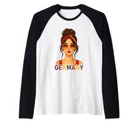 Brunette German Girl Germany Flag German Girlfriend Wife Manche Raglan