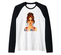 Brunette German Girl Germany Flag German Girlfriend Wife Manche Raglan