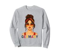 Brunette German Girl Germany Flag German Girlfriend Wife Sweatshirt
