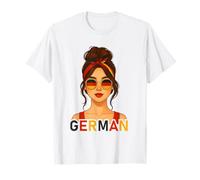 Brunette German Girl Germany Flag German Girlfriend Wife T-Shirt