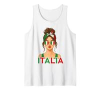Brunette Italian Girl Italy Flag Italian Girlfriend Wife Débardeur