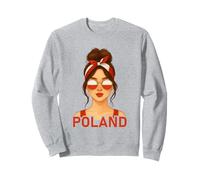 Brunette Polish Girl Poland Flag Polish Girlfriend Wife Sweatshirt
