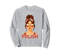 Brunette Polish Girl Poland Flag Polish Girlfriend Wife Sweatshirt