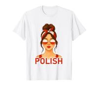 Brunette Polish Girl Poland Flag Polish Girlfriend Wife T-Shirt