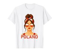 Brunette Polish Girl Poland Flag Polish Girlfriend Wife T-Shirt