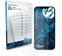 Bruni Protecteur d'écran compatible avec Apple iPhone 12 Pro Max Film Protecteur, cristal clair Écran protecteur (2X)