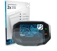 Bruni Protecteur d'écran compatible avec Kawasaki ZH2 2020 Film Protecteur, cristal clair Écran protecteur (2X)