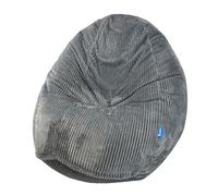 Bruni Classico Cord L Gris - Pouf Poire XXL en Velours Côtelé avec Remplissage, Bean Bag Géant, Gros Pouf Souple pour Salon et Chambre, Housse Lavable en Machine