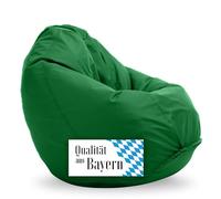 Bruni Pouf Classico M - Vert sapin - Pouf avec sac intérieur, pour jouer et lire - Housse amovible - Perles en polystyrène de qualité alimentaire - Fabriqué en Allemagne