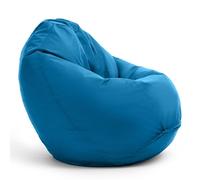 Bruni Pouf Classico XL en Bleu - Gros Pouf Salon/Chambre pour Adultes, Pouf Poire géant, Bean Bag intérieur et extérieur avec Housse Lavable en Machine