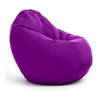 Bruni Pouf Classico XL en Violet - Gros Pouf Salon/Chambre pour Adultes, Pouf Poire géant, Bean Bag intérieur et extérieur avec Housse Lavable en Machine