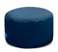 Bruni Pouf L bleu gris - Pouf rond pour l'intérieur et l'extérieur comme repose-pieds, coussin de yoga, coussin de méditation, fabriqué en Allemagne