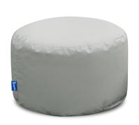 Bruni Pouf L en gris rocher - Pouf rond pour l'intérieur et l'extérieur comme repose-pieds, coussin de yoga, coussin de méditation, fabriqué en Allemagne