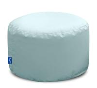Bruni Pouf L gris glacé - Pouf rond pour l'intérieur et l'extérieur comme repose-pieds, coussin de yoga, coussin de méditation, fabriqué en Allemagne