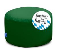 Bruni Pouf L vert sapin - Pouf rond pour l'intérieur et l'extérieur comme repose-pieds, coussin de yoga, coussin de méditation, fabriqué en Allemagne