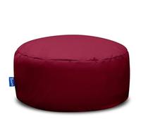 Bruni Pouf M - Bordeaux - Pouf rond - Pour l'intérieur et l'extérieur - Comme repose-pieds, coussin de yoga, coussin de méditation - Fabriqué en Allemagne