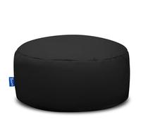 Bruni Pouf M noir - Pouf rond pour l'intérieur et l'extérieur comme repose-pieds, coussin de yoga, coussin de méditation, fabriqué en Allemagne
