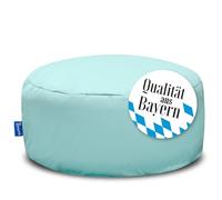 Bruni Pouf Pouf M vert menthe - Pouf rond pour l'intérieur et l'extérieur comme repose-pieds, coussin de yoga, coussin de méditation, fabriqué en Allemagne