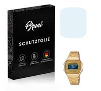 Bruni Protecteur d'écran compatible avec Casio A168WG-9EF Film Protecteur, cristal clair Écran protecteur (2X)