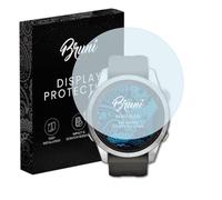 Bruni Protecteur d'écran compatible avec Garmin Fenix 7S Pro 42 mm Film Protecteur, cristal clair Écran protecteur (2X)
