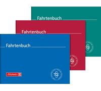 BRUNNEN 1010141 Carnet de route "pour véhicules à moteur", A6 horizontal, 40 feuilles, carton, avec pelliculage brillant, assorti