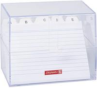 Brunnen 1020560 Index Card Box 16/1 x 13/7 x 8.5 cm Polystyrene Transparen