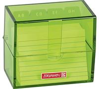 Brunnen 102058052 Index Card Box 8.5 x 7.5 x 4.8 cm for A8 Index Cards Polystyrene Kiwi Colour Code