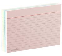 Brunnen 102260195 Lot de 100 cartes, au format A6, lignées, emballées sous vide, assorties