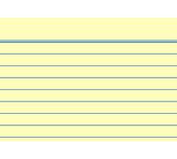 Brunnen 102282210 Lot de 100 fiches lignées Jaune Format A8